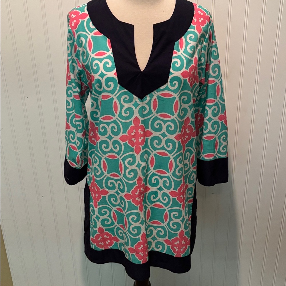 Simply Southern Collection Navy and Pink Tunic Size Medium